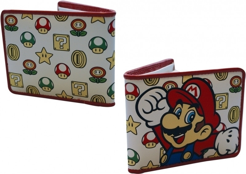 Difuzed Mushroom Pattern With Mario Bifold Wallet