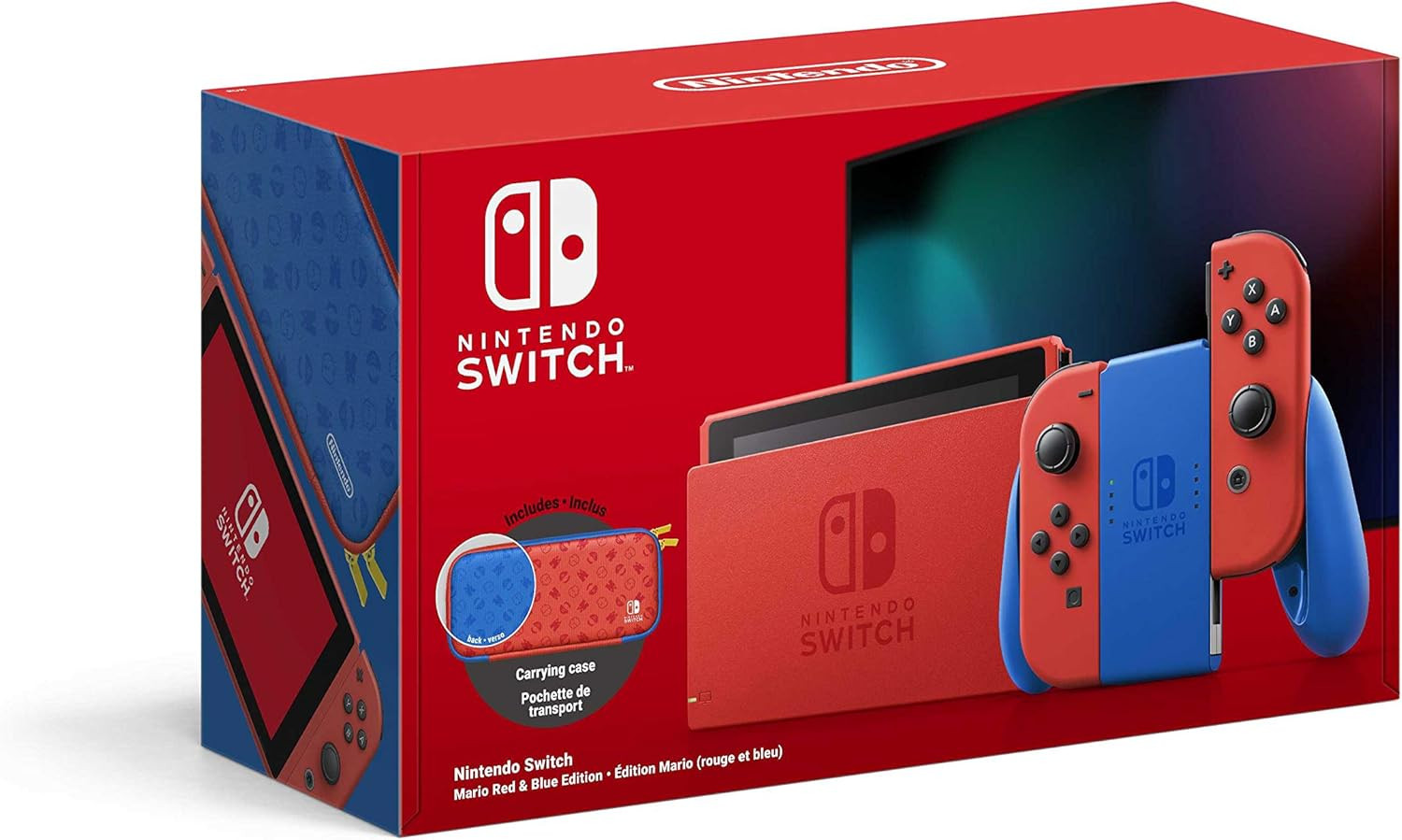 Nintendo Switch (2019 upgrade) - Mario Red & Blue Edition (boxed)