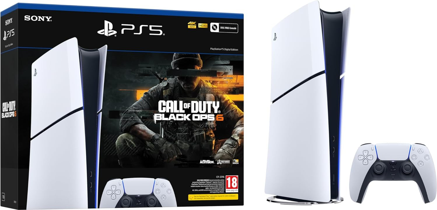 Sony Computer Entertainment PlayStation 5 Digital Edition + Call of Duty: Black Ops 6 Bundle (SLIM VERSION)