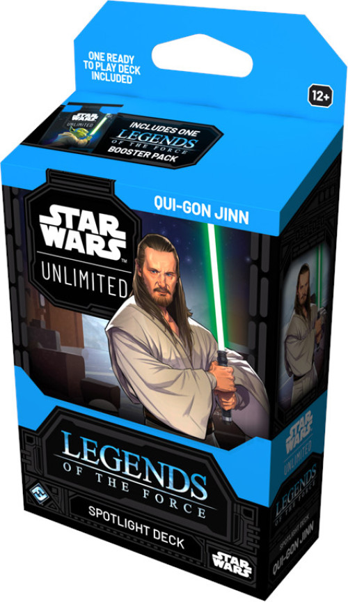 Fantasy Flight Games Star Wars: Unlimited TCG Legends of the Force Qui-Gon Jinn Spotlight Deck