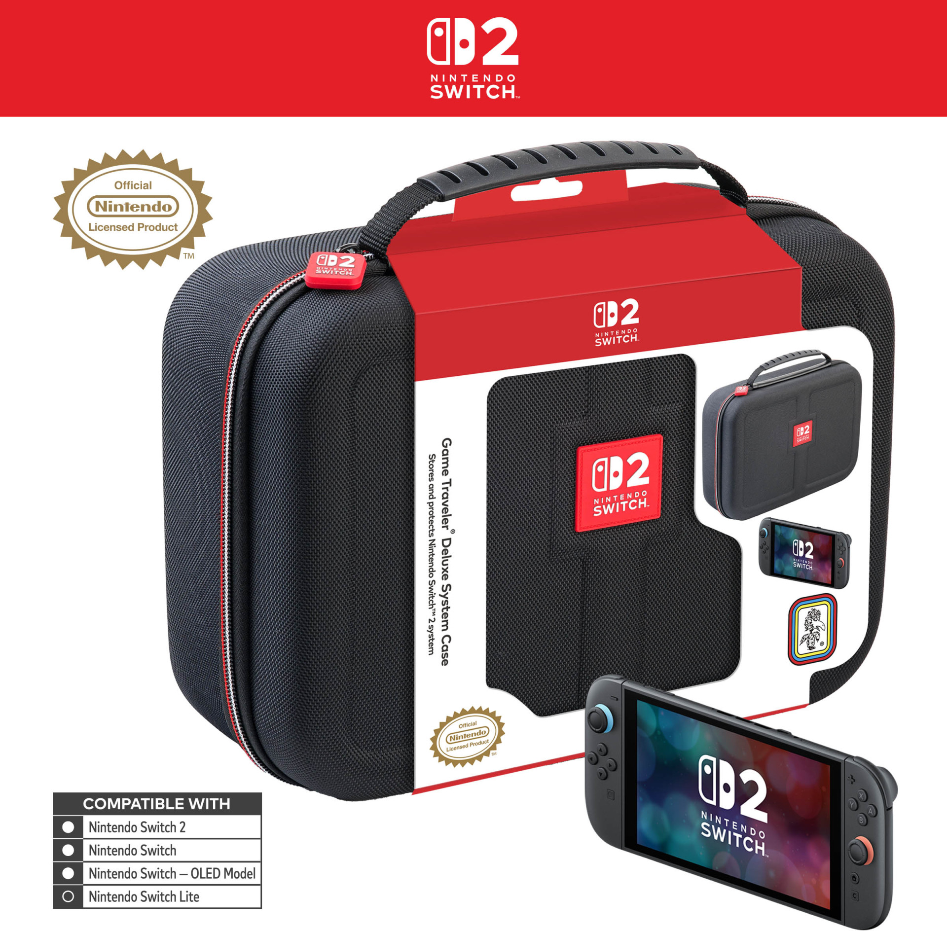 Nacon RDS Switch 2 Official All-In-One Travel Bag - Black