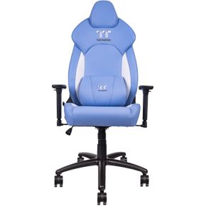 Thermaltake GGC-VCO-LWLWDS-01 gamestoel Gaming leunstoel Gecapitonneerde zitting Blauw, Wit