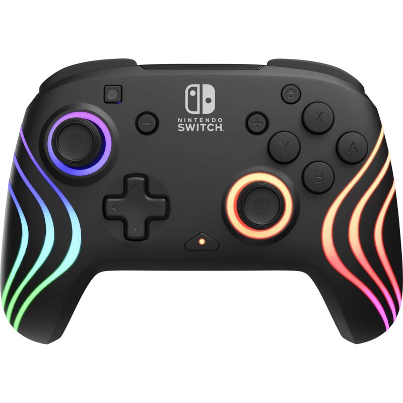 Pdp Nintendo Switch Black Afterglow Wave Wireless Controller With Motion Gamepad
