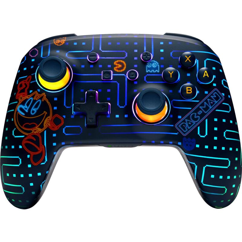 PowerA Enhanced Wireless Controller for Nintendo Switch with Lumectra - PAC-MAN Neon Arcade Gamepad