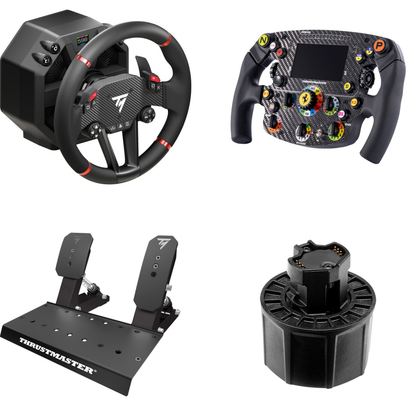 Thrustmaster T598-P Direct Axial Drive Force Feedback Wheel + Quick Release Adapter voor de T818 Direct Drive-Voet + Formula Wheel add-on Ferrari SF1000 Edition Si