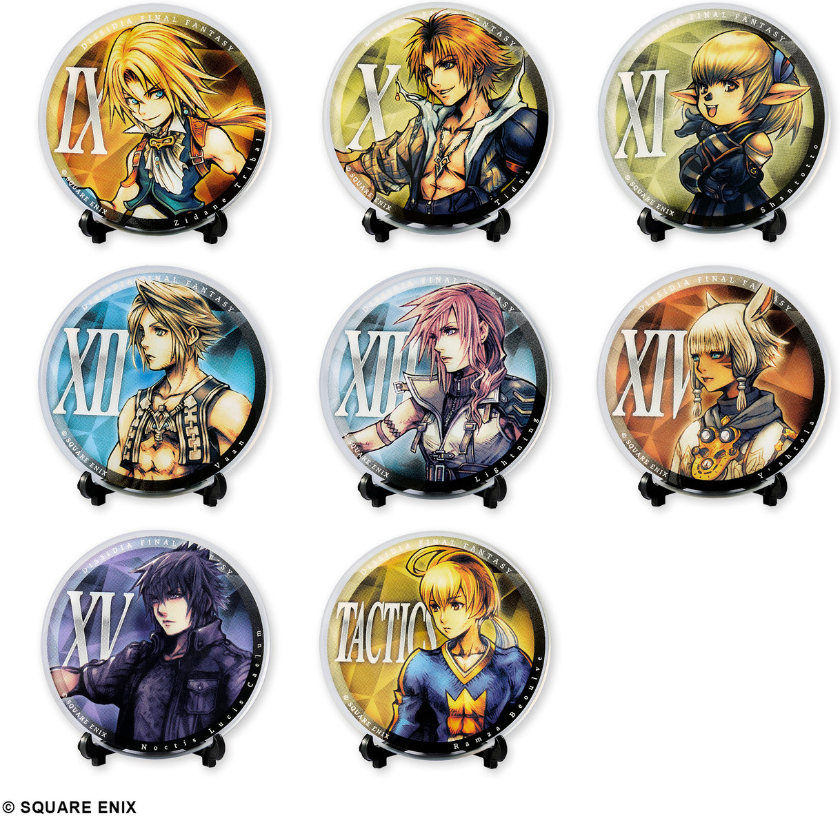 Square Enix Final Fantasy Dissidia Glass Plate Collection Display - Vol 2.