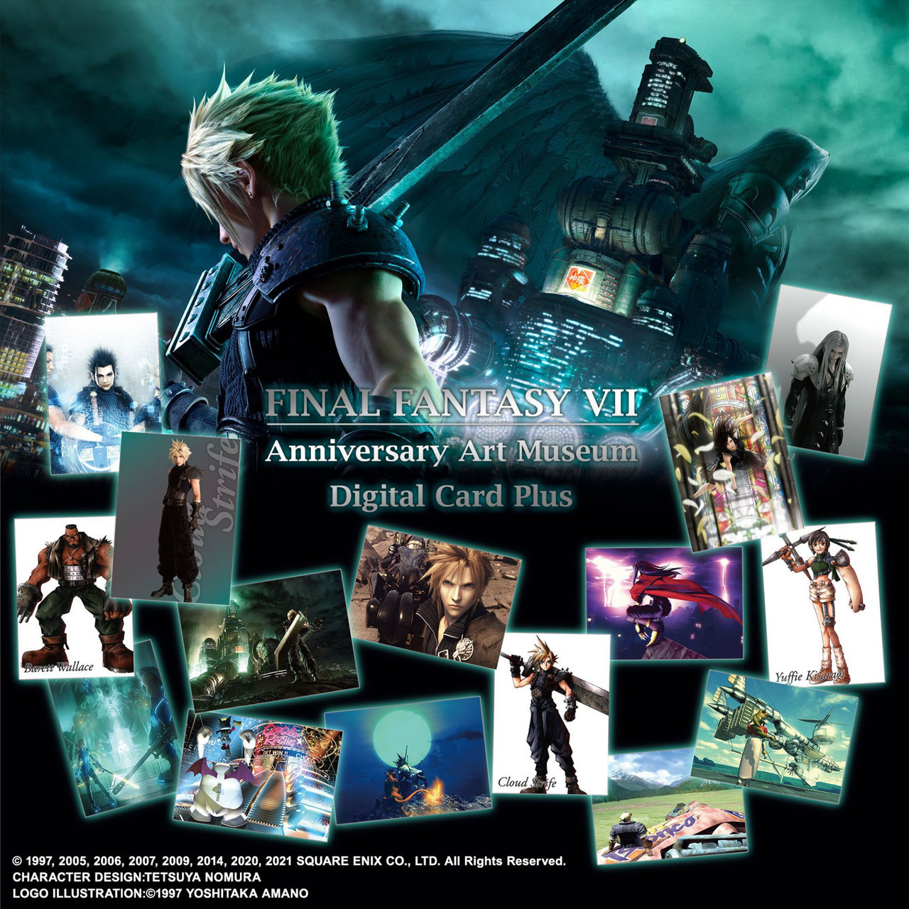 Square Enix Final Fantasy VII TCG 25th Anniversary Art Museum Digital Card Plus Display