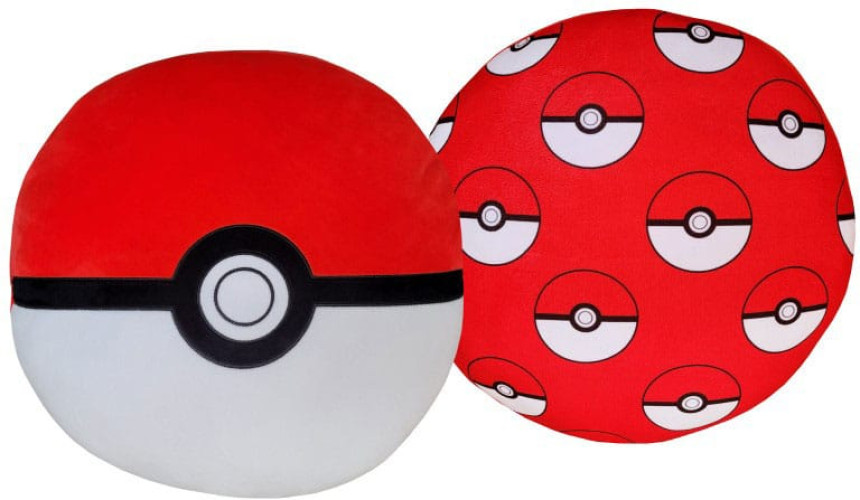 Halantex Pokemon Pluche Pillow - PokeBall/Pokeball Pattern