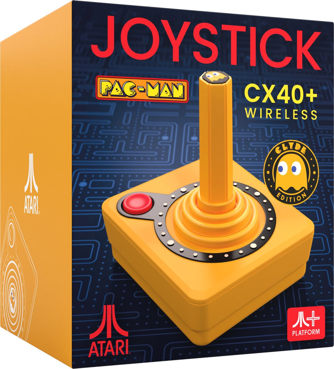 Atari Pac-Man CX-40+ Wireless Joystick - Orange (Clyde Edition)