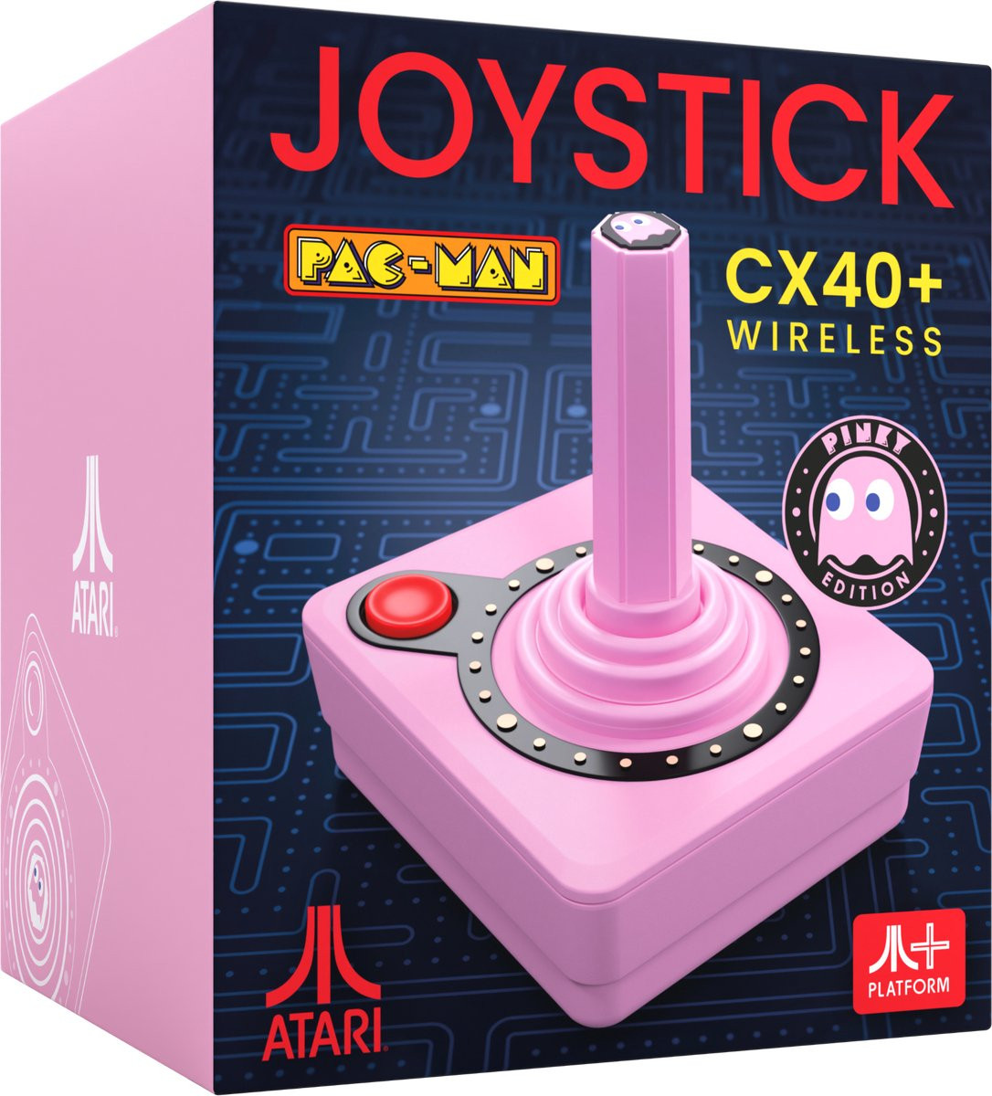Atari Pac-Man CX-40+ Wireless Joystick - Pink (Pinky Edition)