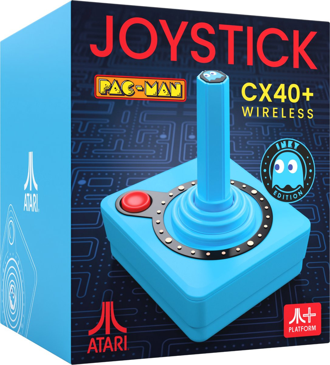 Atari Pac-Man CX-40+ Wireless Joystick - Blue (Inky Edition)