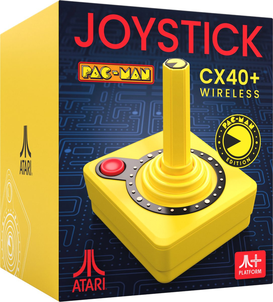 Atari Pac-Man CX-40+ Wireless Joystick - Yellow (Pac-Man Edition)