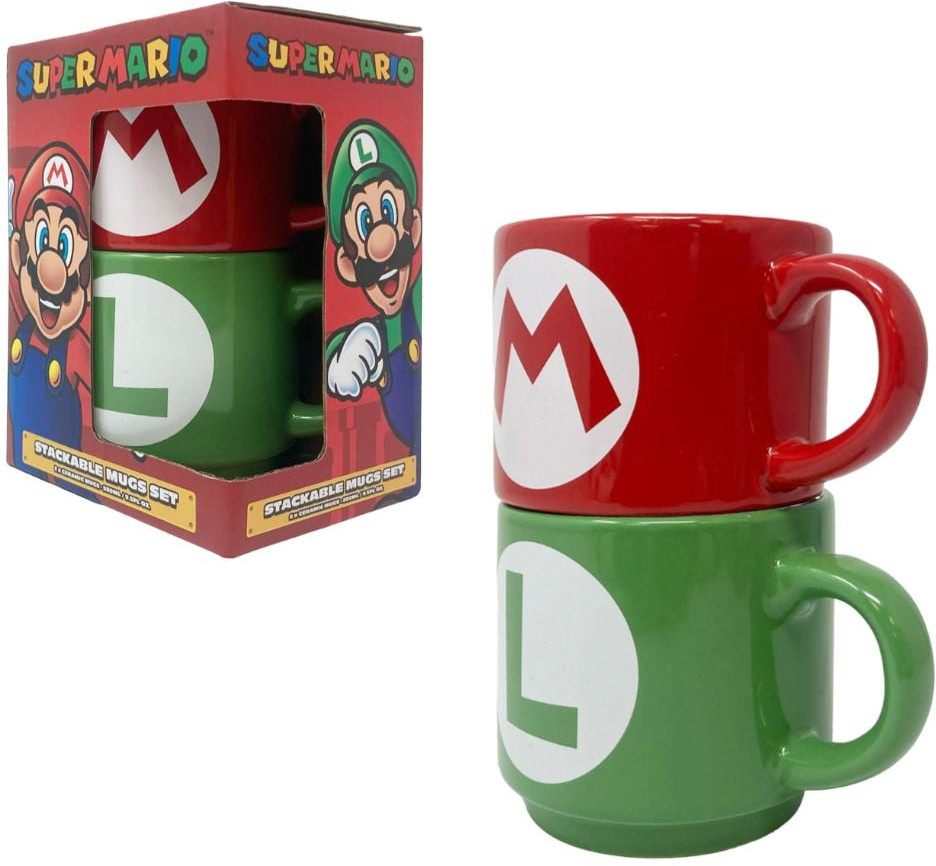 Pyramid International Super Mario Mug - Stackable Mug Set (Mario & Luigi)