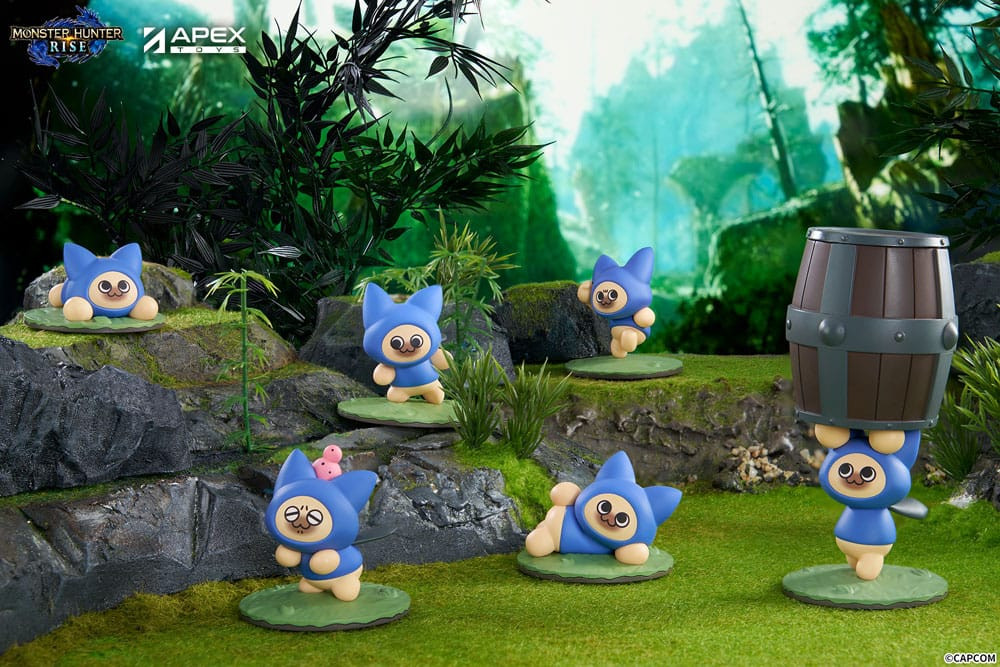 Apex Innovation Monster Hunter Rise Trading Figure 6-Pack Blind Box - Felyne Cat