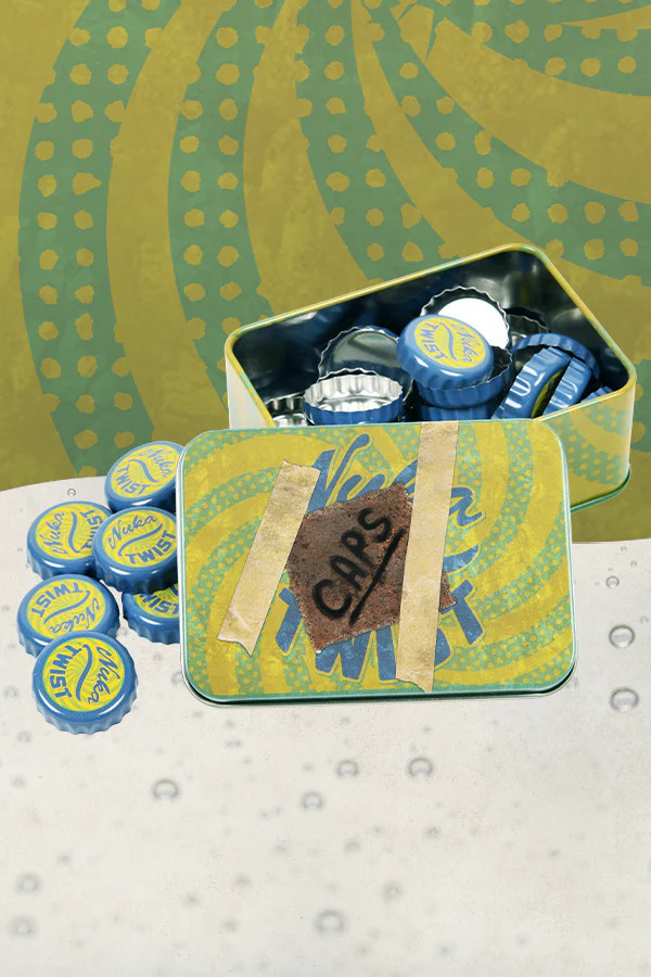 Bethesda Fallout Bottle Caps Series - Nuka Twist with Collectible Tin