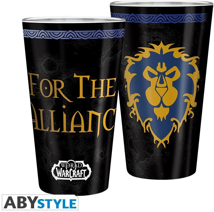 Abystyle World of Warcraft - For the Alliance Large Glass