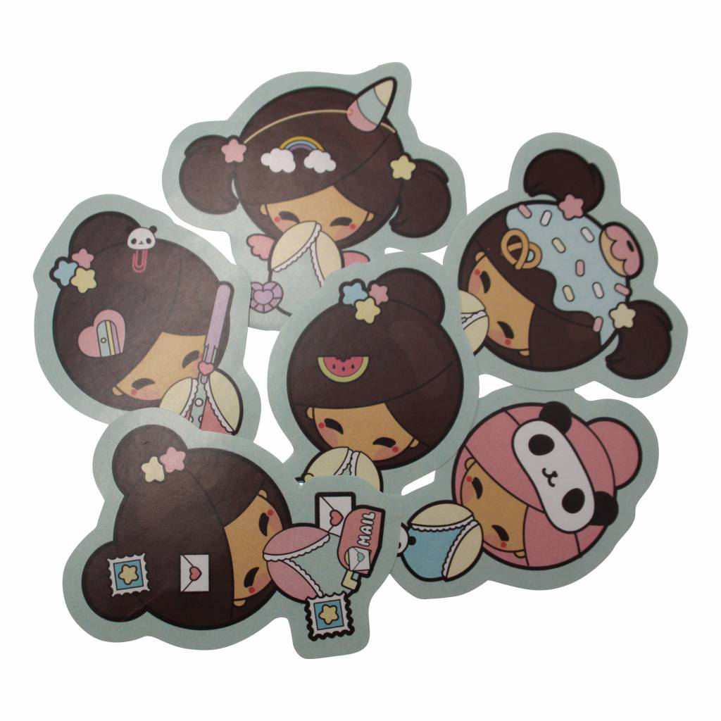 Chickawaii Kokemi dolls - stickers set