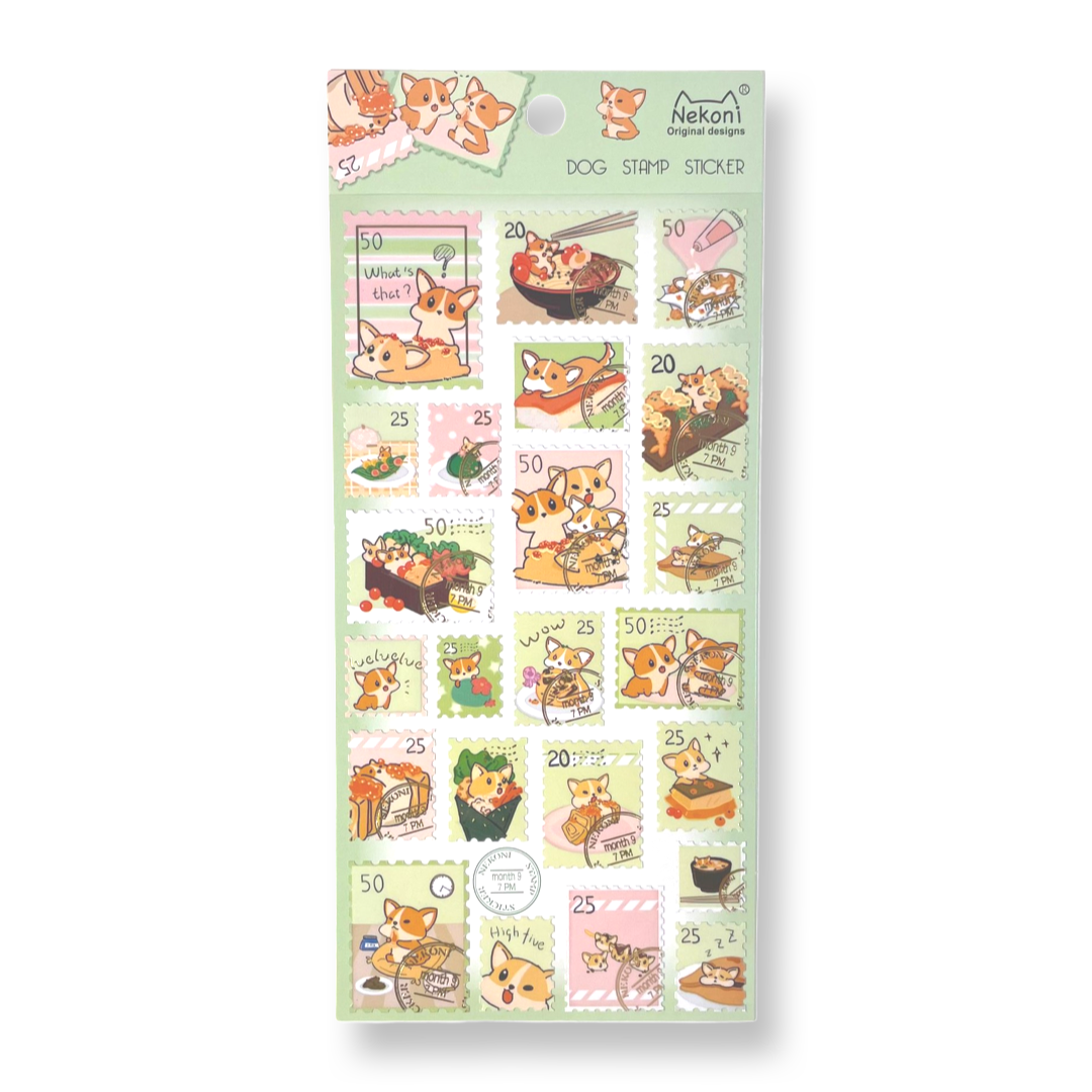 - Nekoni Dog Stamp Stickers