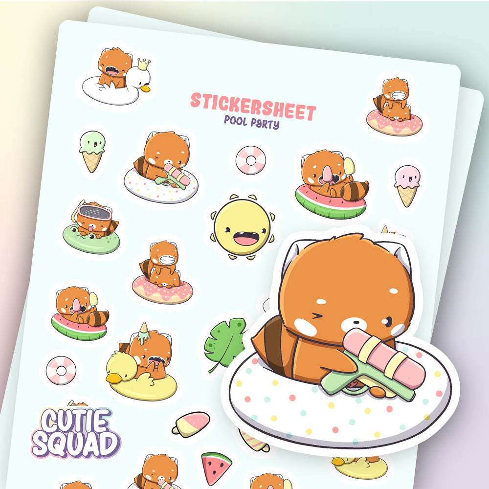 CutieSquad Stickervel Pool Party - 