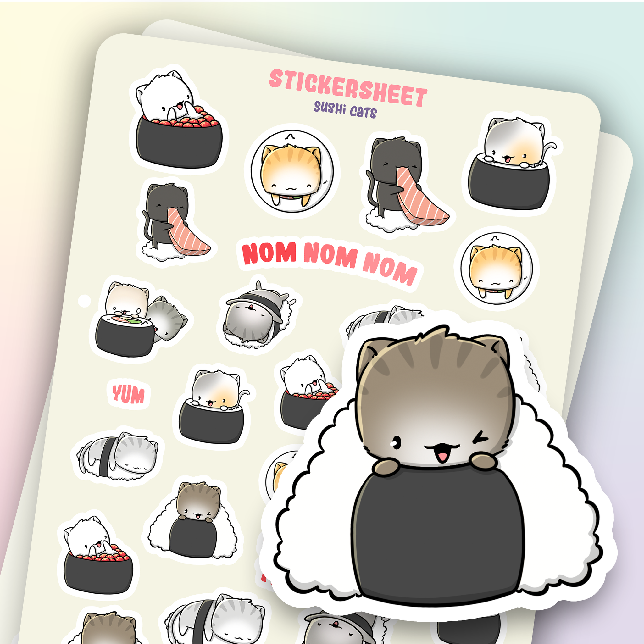 CutieSquad Stickervel - Sushi Cats