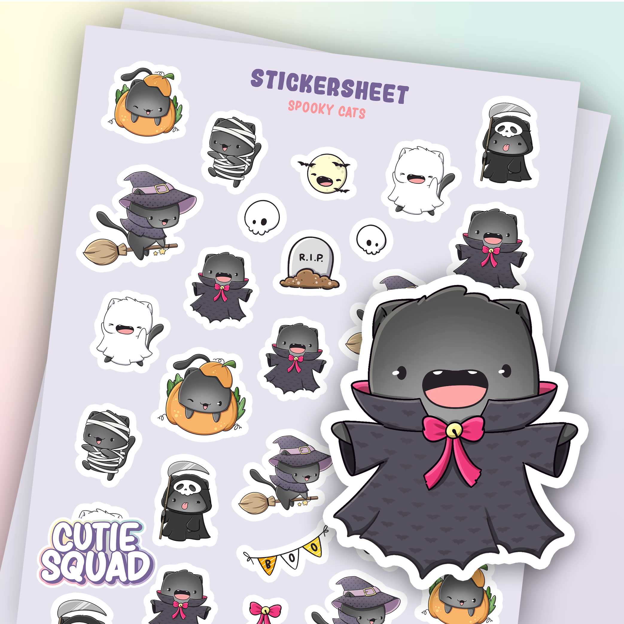 CutieSquad Stickervel Spooky Cats II - 