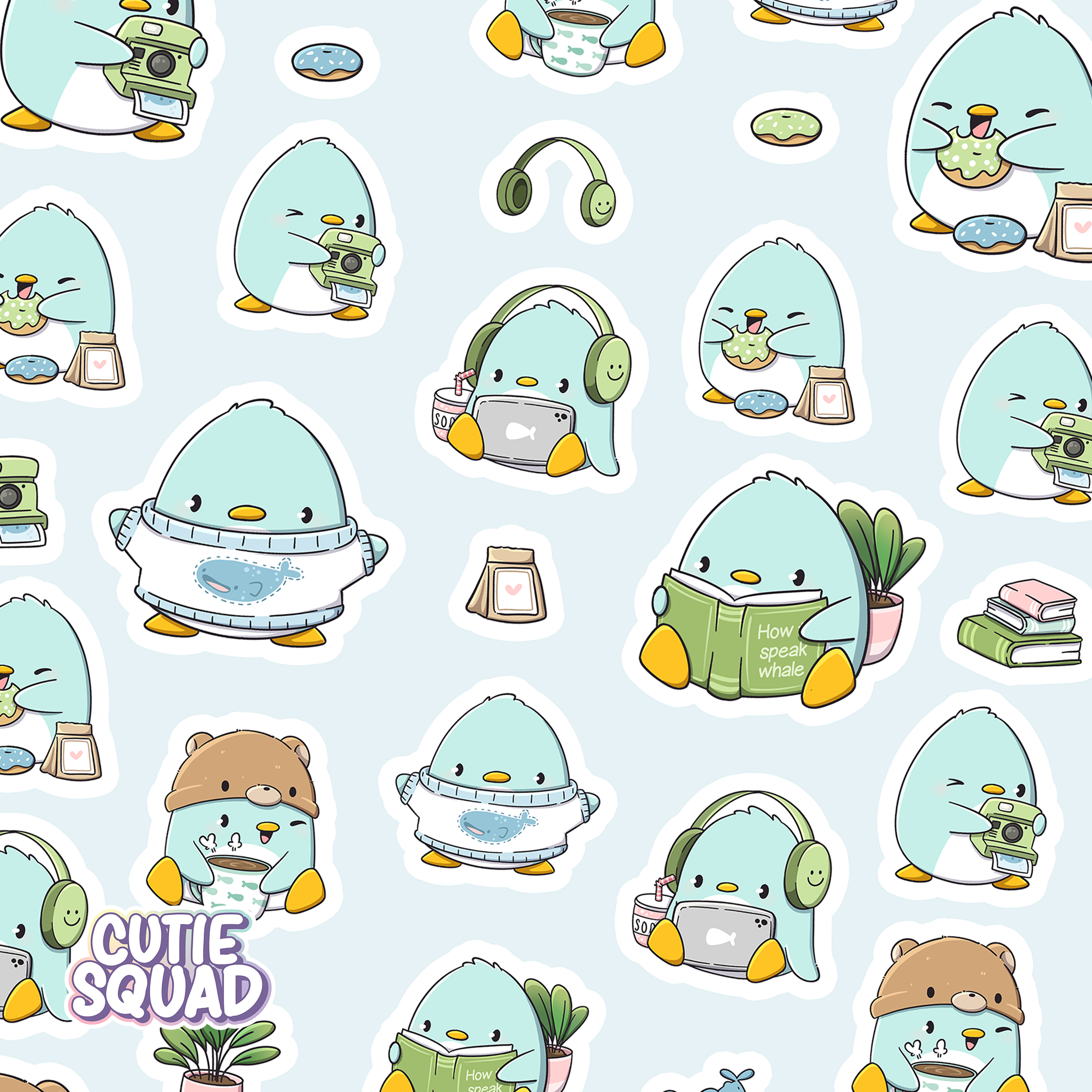 CutieSquad Stickervel Penguins and Whales - 