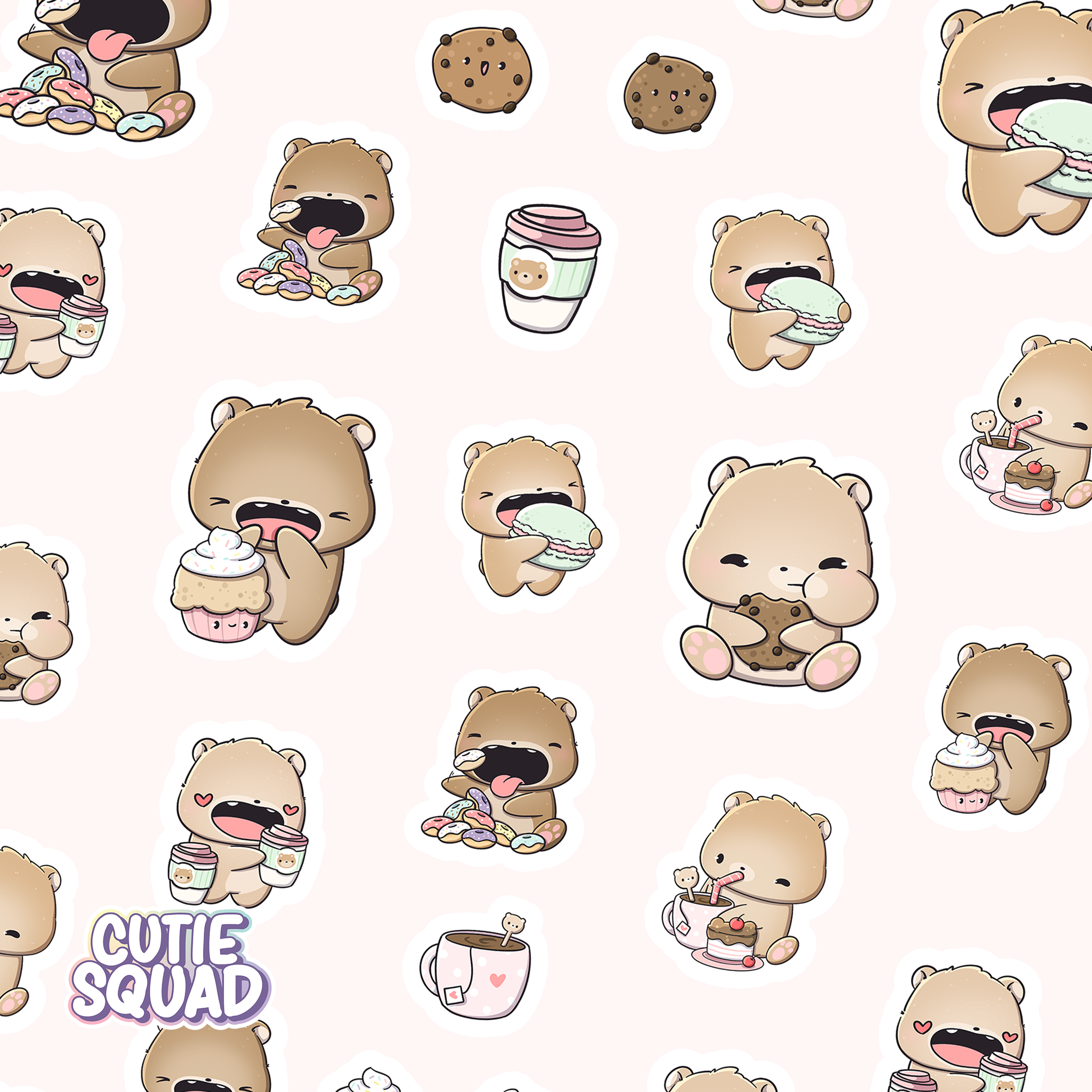 CutieSquad Stickervel Bear Cafe - 