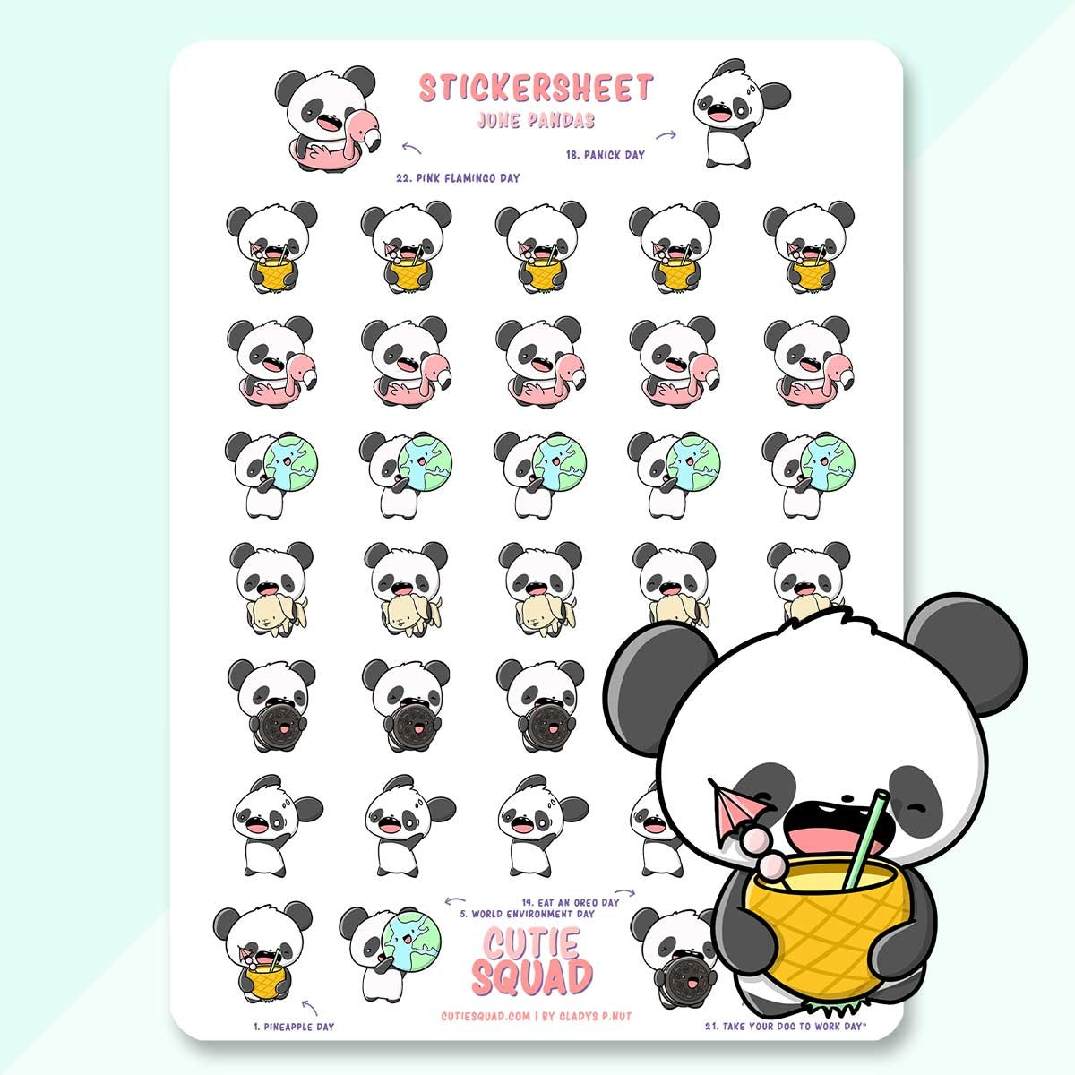 CutieSquad Stickervel - June Pandas (LIMITED!)