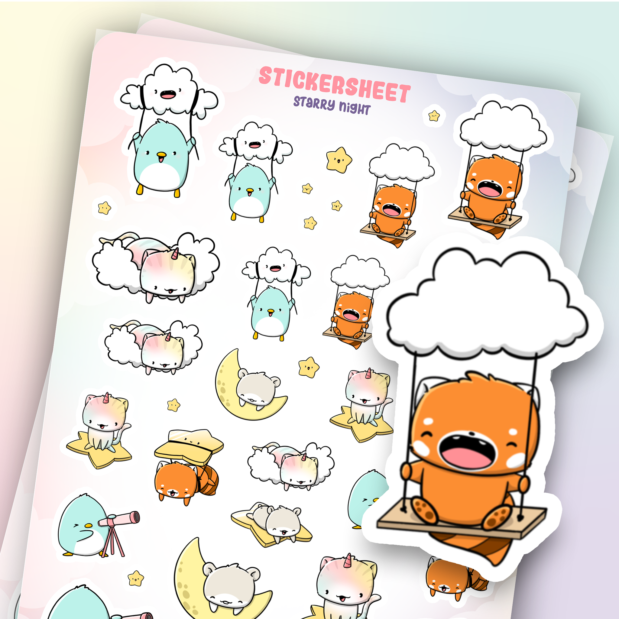 CutieSquad Stickervel Starry Night - 