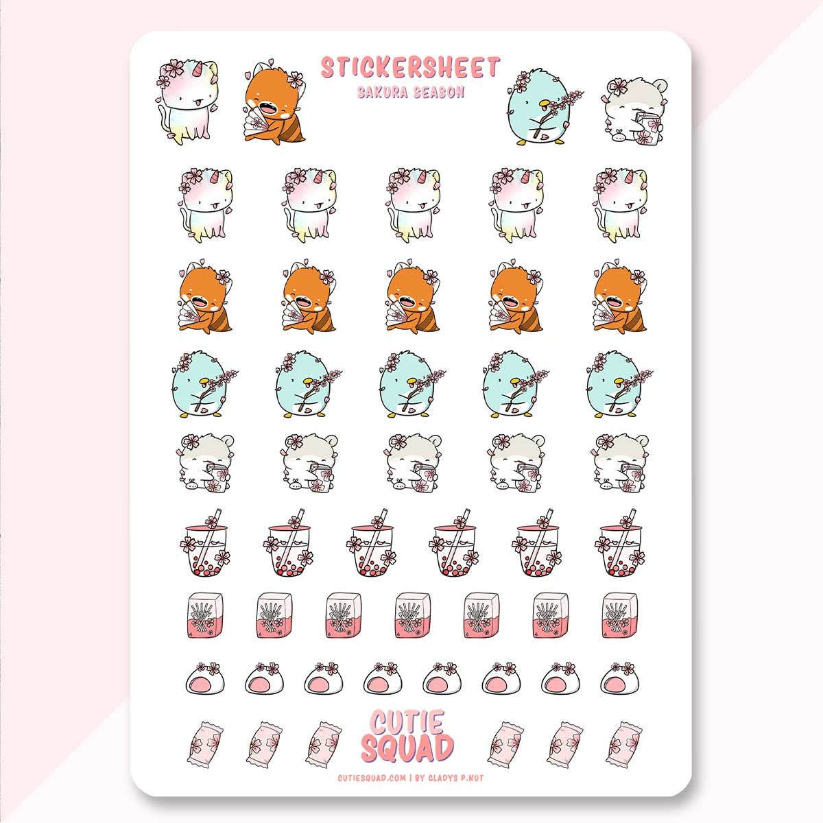 CutieSquad Stickervel - Sakura Season