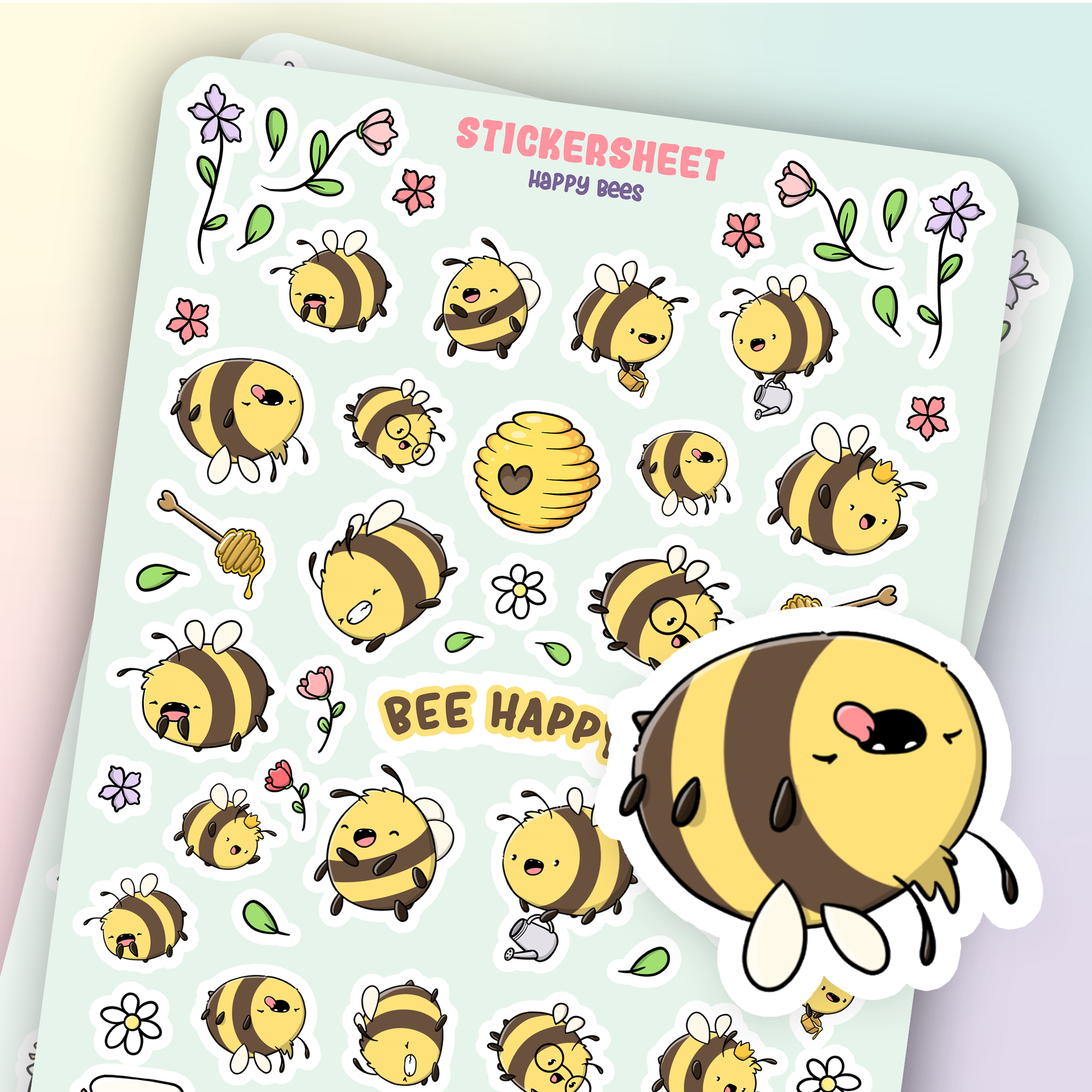 CutieSquad Stickervel- Happy Bees