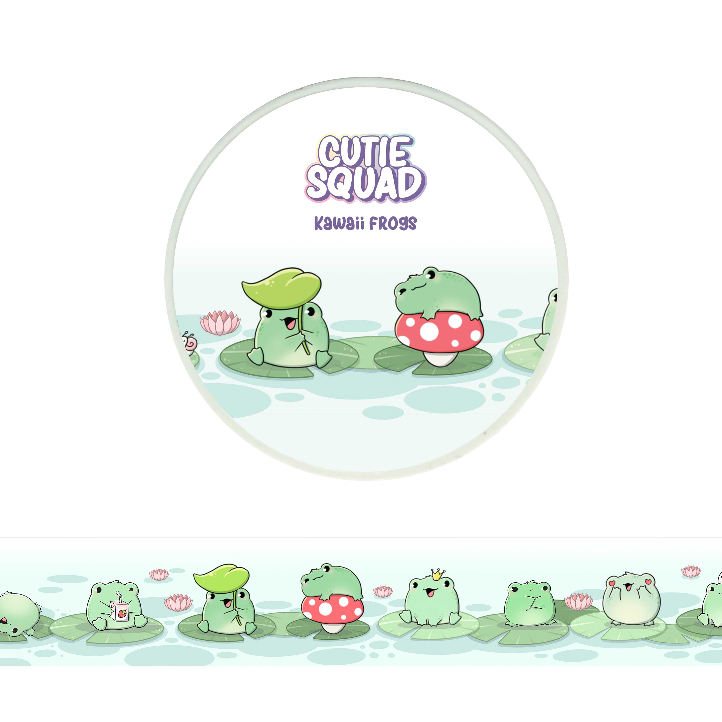 CutieSquad Washi tape Kawaii Frogs II - 