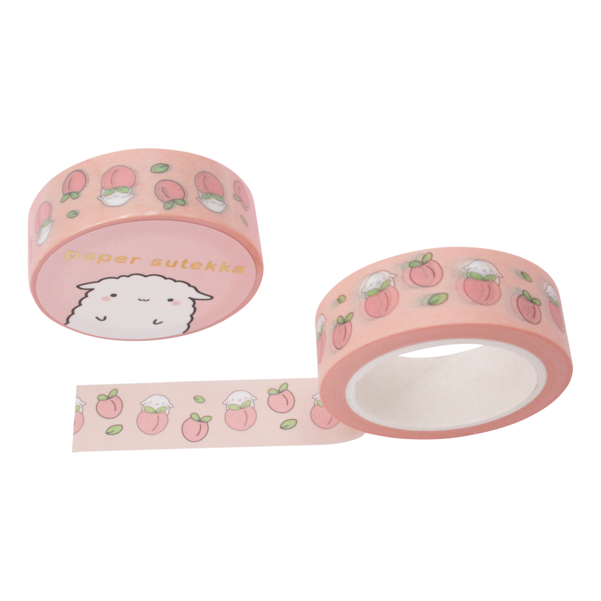 Paper Sutekka Washi Tape - Mochi Peach Fruit