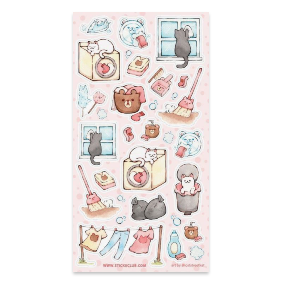 Stickii Stickervel - Cat Chores