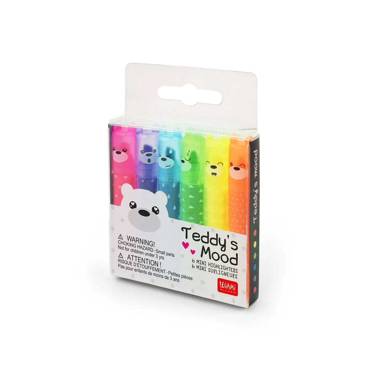Legami Set mini highlighters - Teddy's Mood