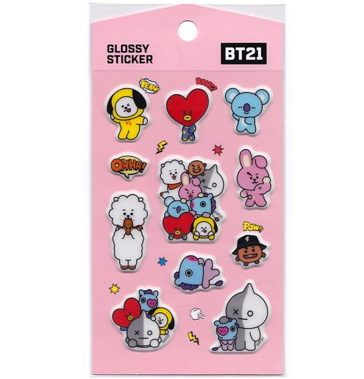 BT21 Glossy Sticker - Comic Pop