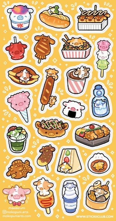 Stickii Stickervel Oishii Cow Konbini - 
