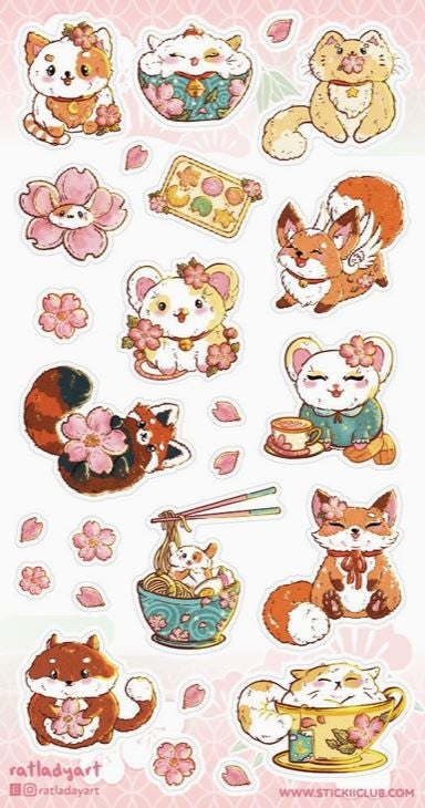 Stickii Stickervel Cherry Blossom Cuties - 