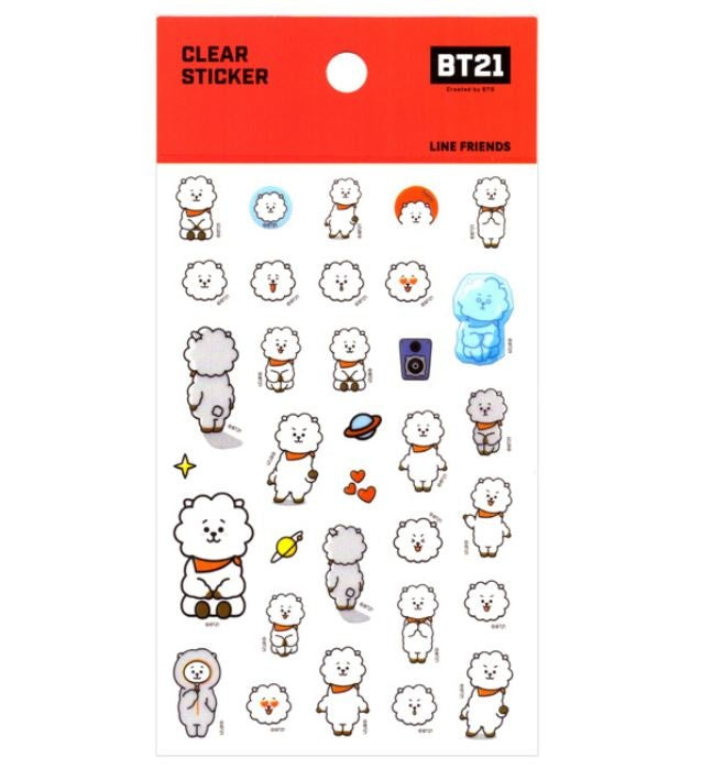 BT21 Clear Sticker - RJ