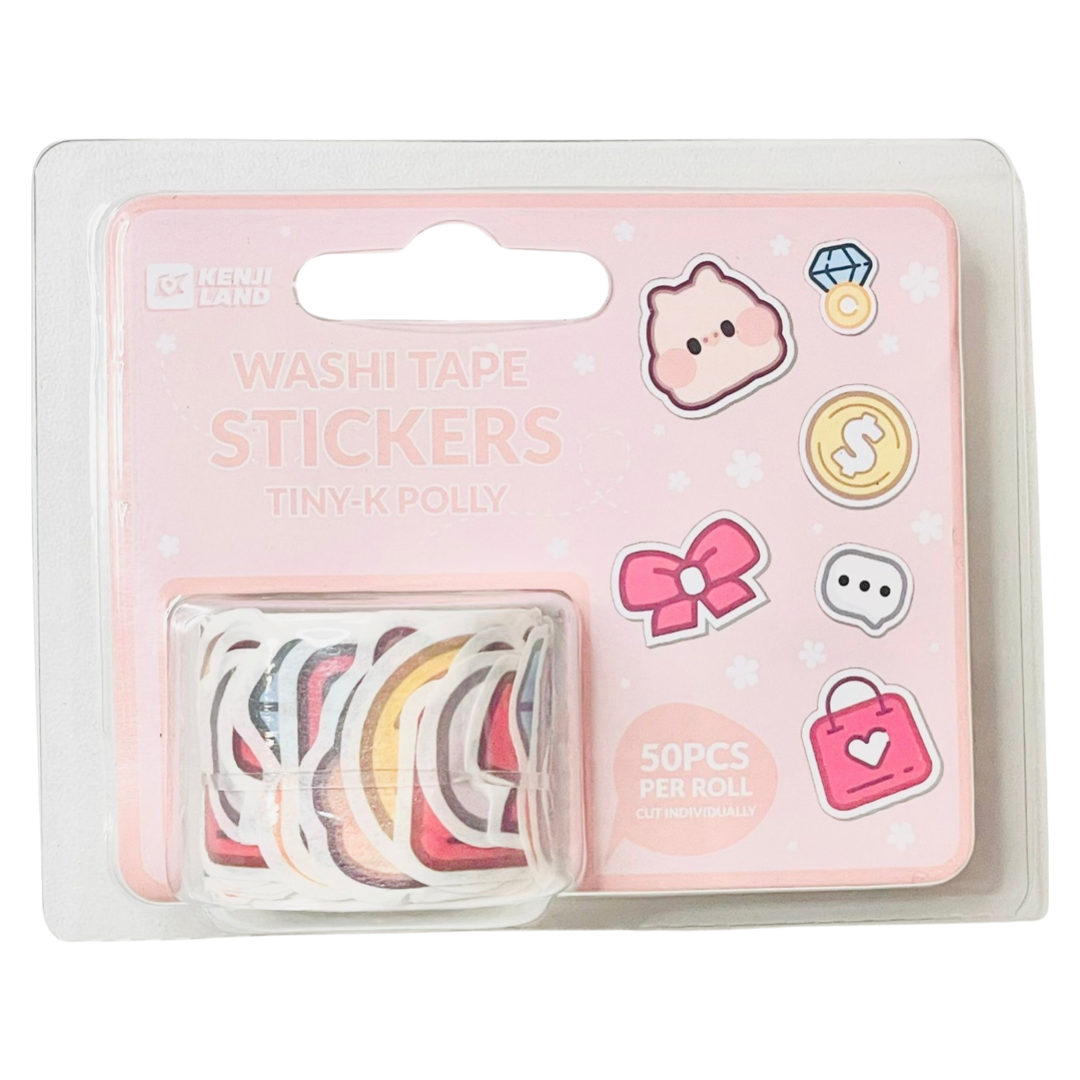 Kenji Washi tape stickers Pig Polly - 