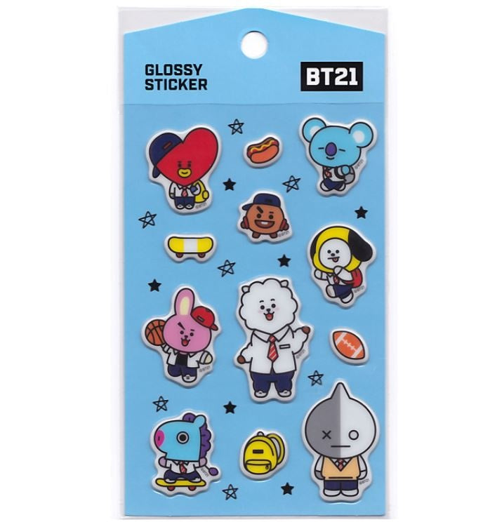 BT21 Glossy Sticker - School