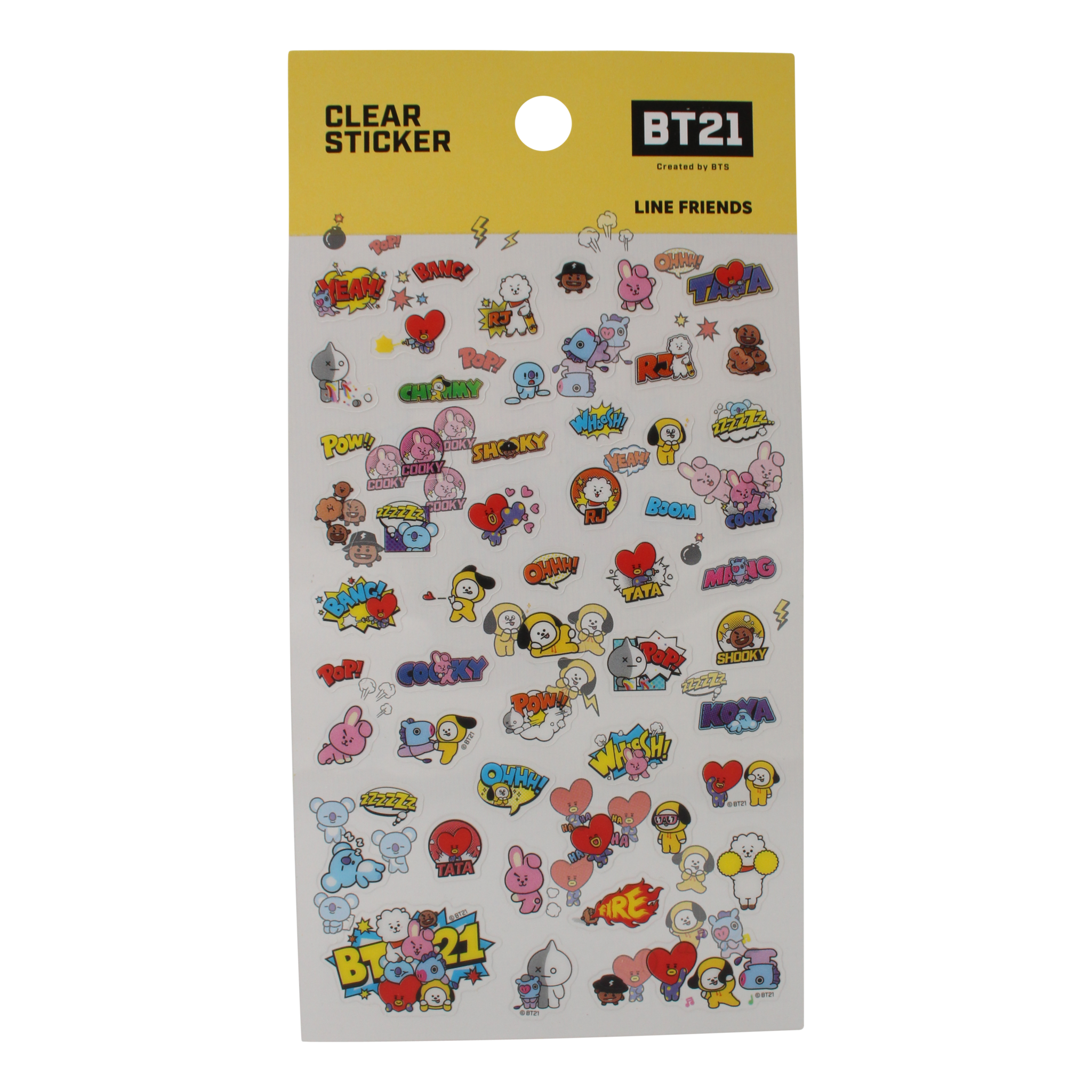BT21 Transparant Stickervel