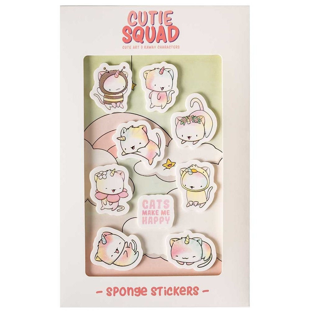 CutieSquad Big foam stickers - Unikitties