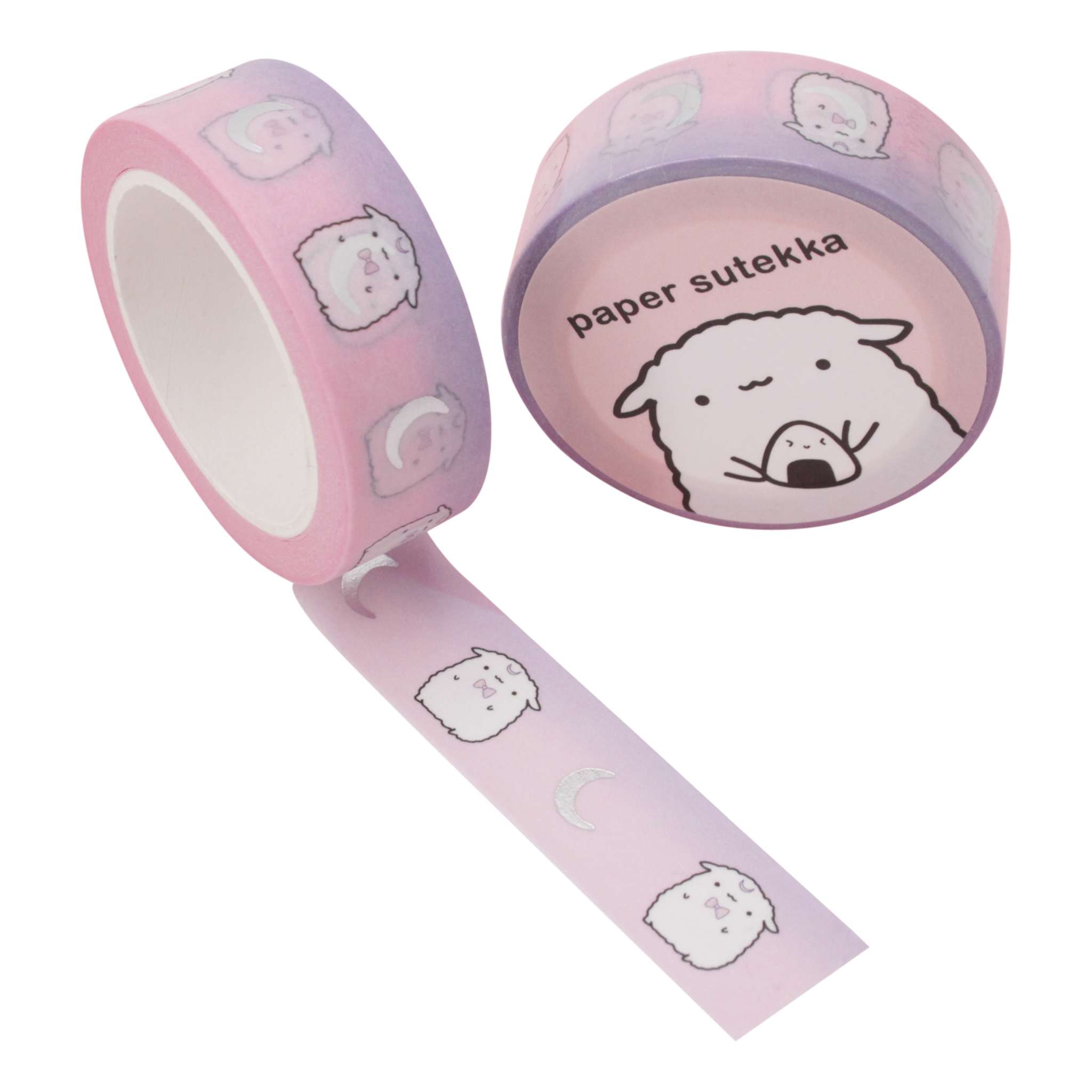 Paper Sutekka Washi Tape - Magical Mika - Silver Foil