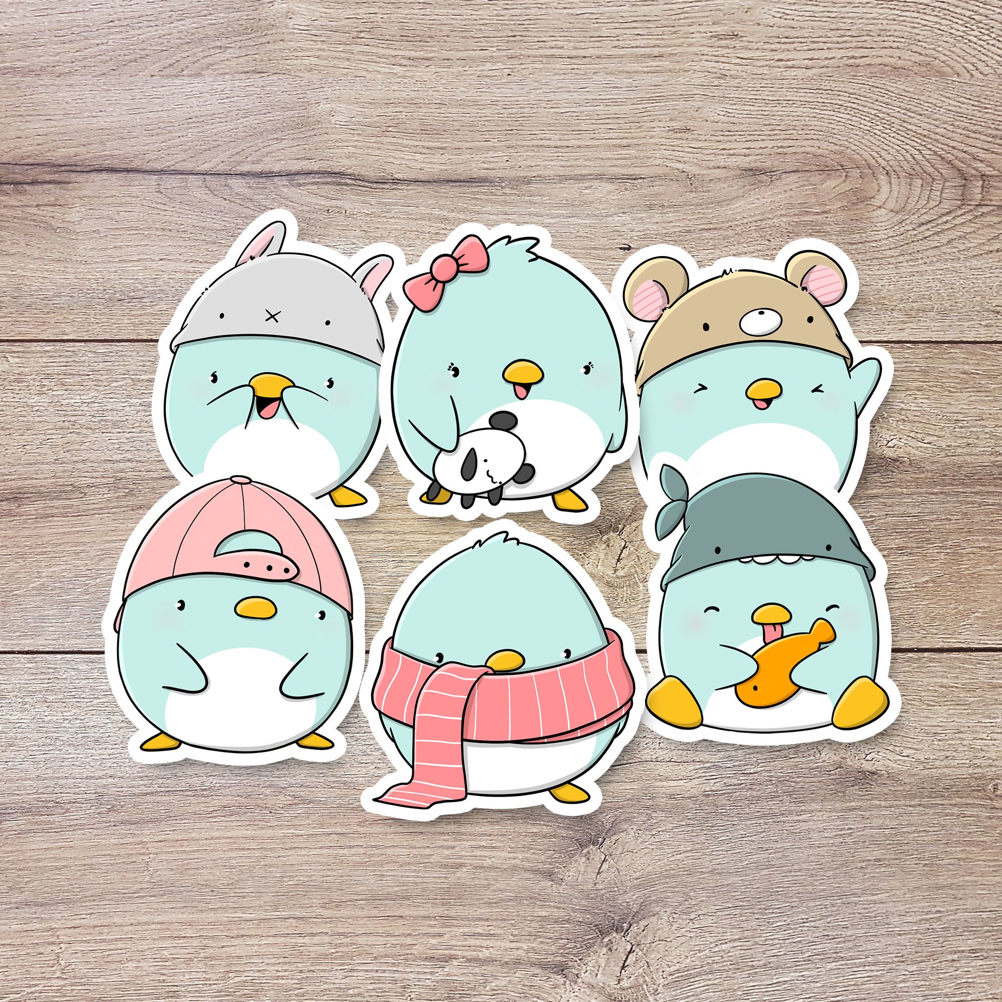 CutieSquad Stickerset - Kawaii Penguins