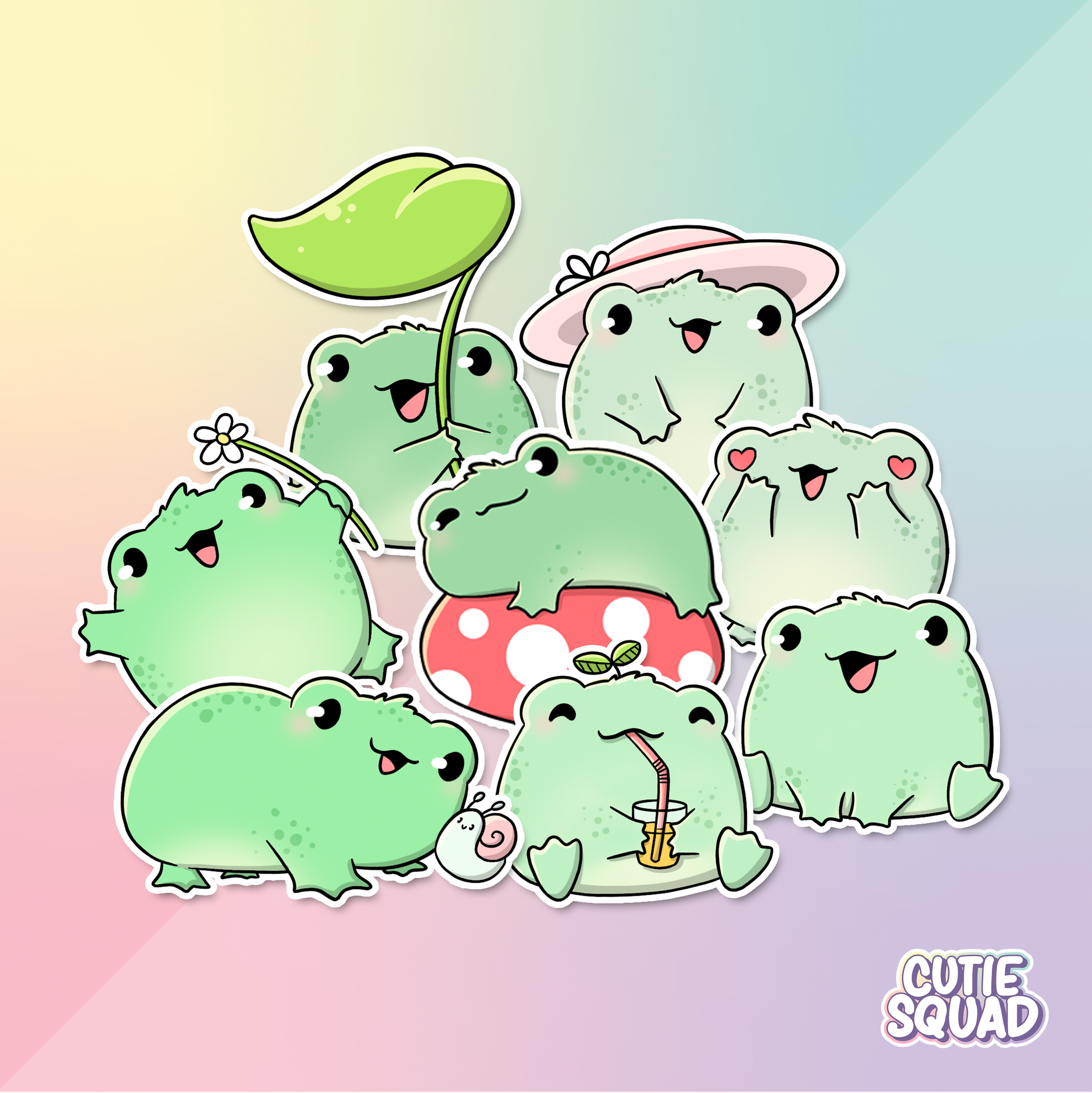 CutieSquad Stickerset - Frog Festival