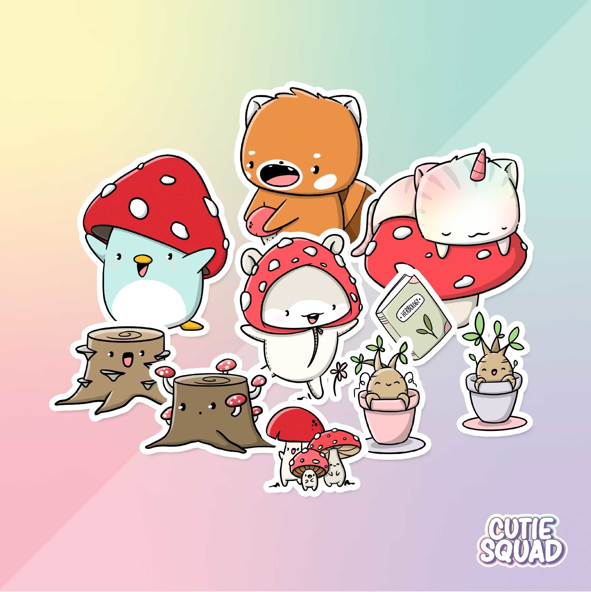 CutieSquad Stickerset Mushroom Forest - 