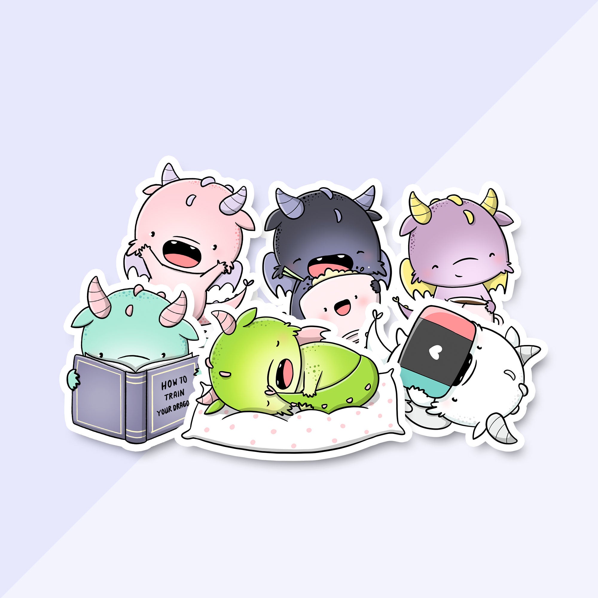 CutieSquad Stickerset - Dragons - Rainy Day (LIMITED!)
