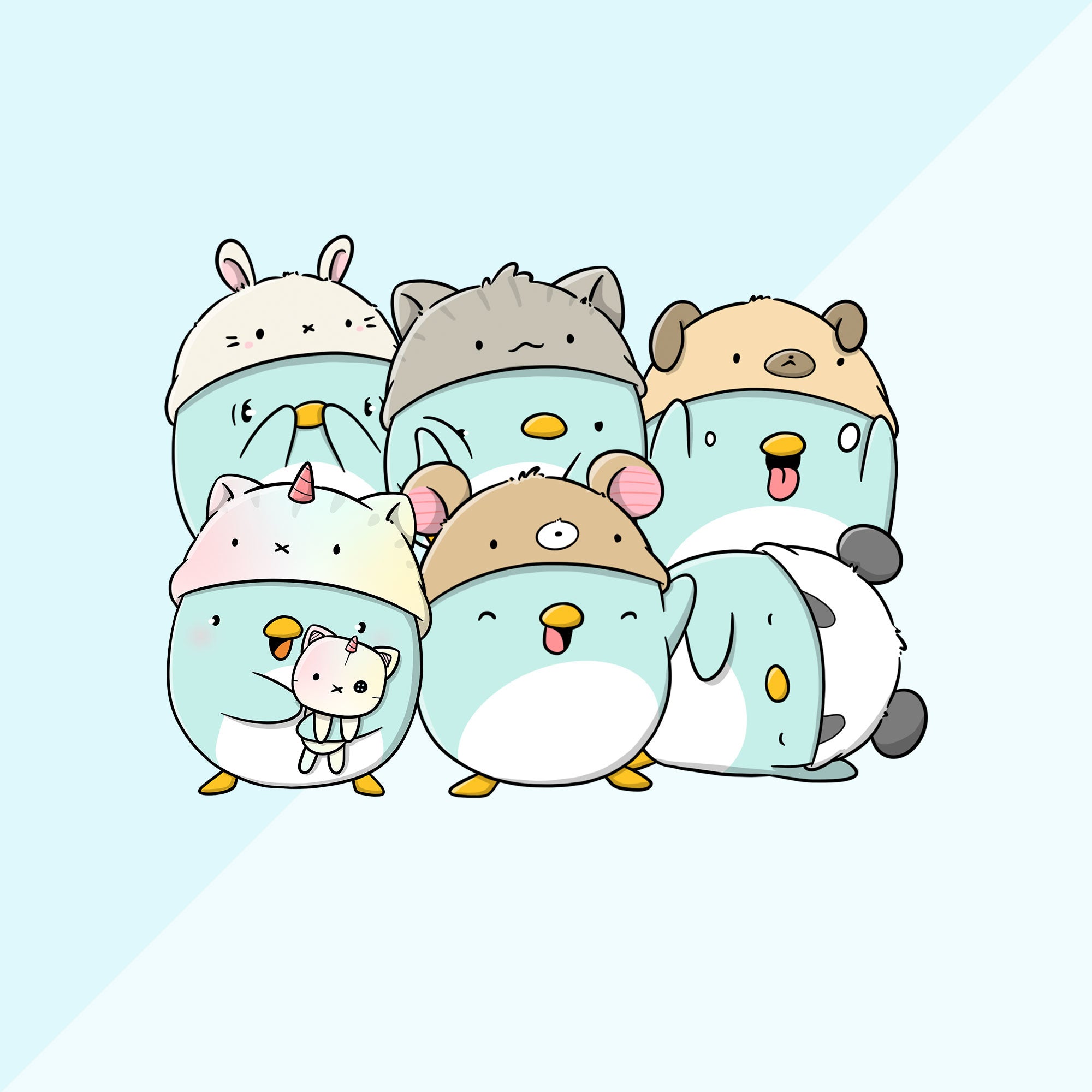 CutieSquad Stickerset - Penguin moods (LIMITED!)