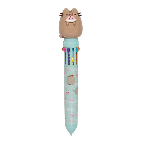 Pusheen regenboogpen met 3D figuurtje